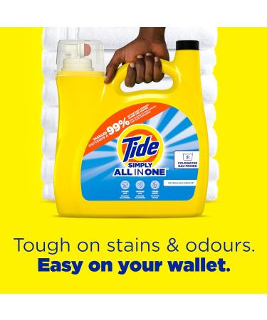 Shop Tide Simply Liquid Laundry Detergent - Refreshing Breeze 168 oz 128 Loads | International Shipping Available - Buy Online on SooperMarket.com