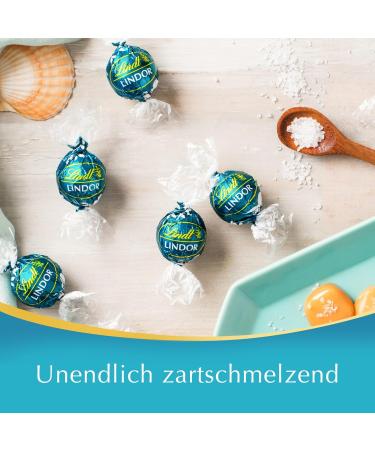 Lindt Lindor Caramel & Salt Chocolate Balls - 137g Bag | Whole Milk Chocolate with Melting Filling | Perfect Praline Gift - Buy Online on SooperMarket.com