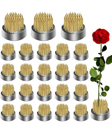 24Pcs Kenzan Ikebana Flower Frogs  Japanese Mini Kenzan Floral Frog 23mm/0.9inch Diameter Floral Ikebana Flower Arranger Pin Holder for Flower Arrangement  Plant Fixation  Plant Decoration 24 Pieces Flower Frog Holder