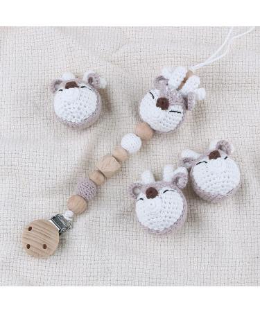 Pacifier Clip Animal Beads Teether Bracelet - Baby Teething Toy for Babies 0-12 Months | W03 - Buy Online on SooperMarket.com
