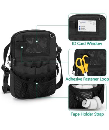 Trunab Vet Nurse Pouch with Multiple Pockets Nurse Waist Bag Fanny Pack with Adjustable Waist Strap for Stethoscope Scissors and Other Medical Supplies Black - Patented Design Black 1 - Buy Online on SooperMarket.com