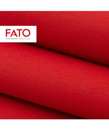 FATO Disposable Paper Napkins - Soft & Fluffy 40 Pack 38x38cm 4-Folded 2-Layer Red 100% Cellulose FSC Certified - Ideal for Parties & Events - Buy Online on SooperMarket.com