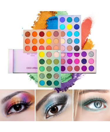 CCbeauty Eyeshadow Palette 60 Colors Makeup Eye Shadow Palettes High Pigmented Glitter Matte Shimmer Long Lasting Waterproof Blendable 4 in 1 Color Board Makeup Set Gifts for Valentine's Day
