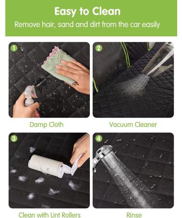 NZONPET 4-in-1 Waterproof Dog Car Seat Cover with Mesh Window - Green/Black - Buy Online on SooperMarket.com