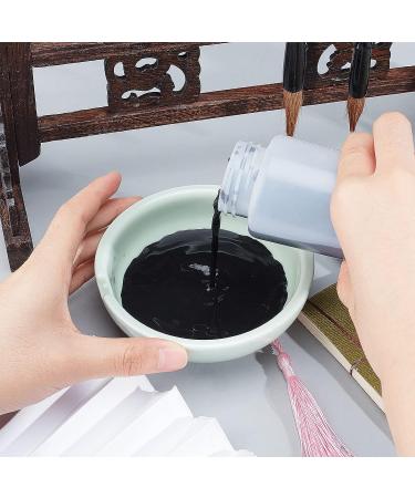 PandaHall Pottery Ink Plate Porcelain Brush Rest Dish - Light Green | Ideal for Chinese Calligraphy and Sumi-e Painting - Buy Online on SooperMarket.com