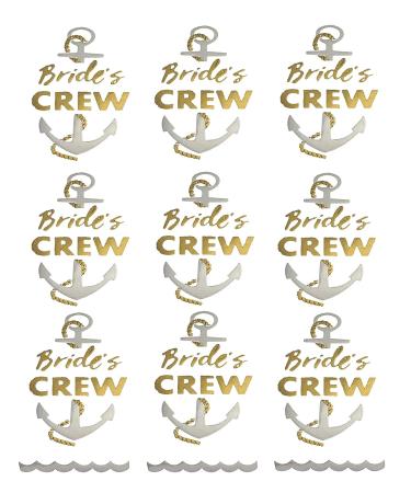 Bachelorette Bride to Be Nautical Temporary Tattoos - 100+ Gold Metallic Designs - Bride's Crew, Nauti Bride, Last Fling - Perfect for Engagement & Bachelorette Party - Waterproof & Nontoxic - Buy Online on SooperMarket.com