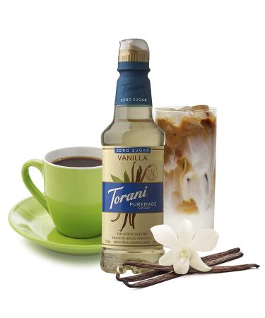 Torani Puremade Zero Sugar Syrup Vanilla 12.7oz Bottle - 4 Pack, Sugar-Free Natural Vanilla Flavor - Buy Online on SooperMarket.com