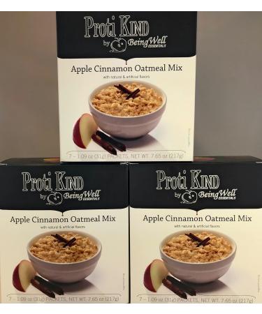 Proti King High Protein Oatmeal for Weight Loss - 7 Servings per box - 15g Protein - 120 Calories (Apple Cinnamon 21 servings)