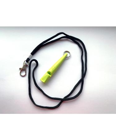 ACME 211.5 Dog Whistle - Lime Green with contrasting black lanyard