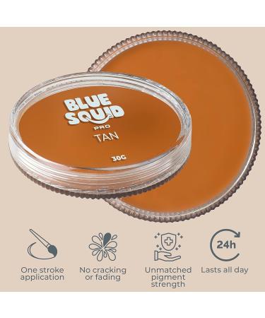 Blue Squid PRO Classic Tan Face Paint - 30g Water Activated Makeup for Adults & Kids - Halloween SFX Facepaint - Buy Online on SooperMarket.com