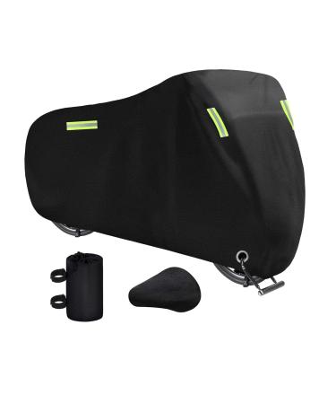 Dokon bicycle cover waterproof 420d oxford tissue high-quality bicycle garage tarpaulin for 1-2 bicycles bicycle protective cover with bag saddle cover (200 x 70 x 110cm)-black