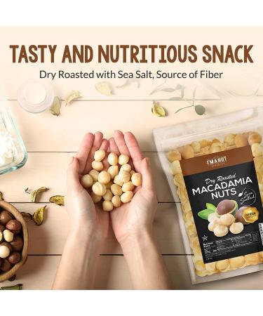 Oven Dry Roasted Macadamia Nuts with Sea Salt - 24 oz | Fancy Whole | 100% Natural Macadamia Nuts | No Oil or PPO | 1.5 lb Pack - Buy Online on SooperMarket.com