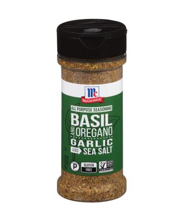 McCormick Basil and Oregano, Garlic and Sea Salt All Purpose Seasoning, 3.25 oz 3.25 Ounce (Pack of 1) Seasoning