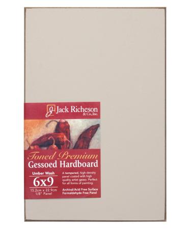 Jack Richeson Richeson Umber Wash Gessoed 1/8 Hardboard 6x9