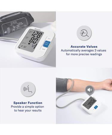 Alcedo Upper Arm Blood Pressure Monitor - Automatic Digital BP Machine with Wide-Range Cuff, LCD Screen, Talking Function, 2x120 Memory - For Home Use - Buy Online on SooperMarket.com