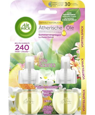 Air WICK Fragrance Oil Duo - Summer Pleasure Fruity Fresh Room Fragrance | Eco-Friendly Plastic-Free Packaging - 2 Pieces - Buy Online on SooperMarket.com