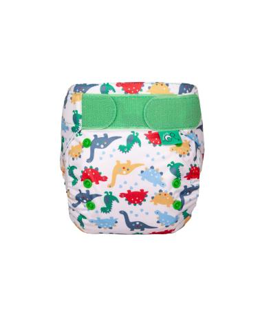 TOTSBOTS- Easy Fit Star All-in-One Reusable Nappies - Eco-Friendly & Sustainable - Absorbent Cloth - Easy to Wash - Reducing Carbon Footprint -Comfortable - Fun Design - One Size (Dino March 8-35lbs)