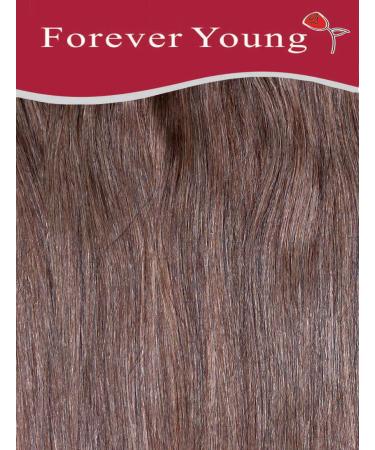 Forever Young Clip In Remy Human Hair Extensions Half Head 16" Length Light Brown #6