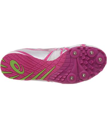 ASICS Women's Hyper-Rocketgirl 5 Track & Field Shoe 9.5 - White/Fuchsia/Green - Buy Online on SooperMarket.com
