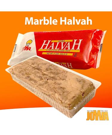 Joyva Halvah Marble Variety 8 oz Pack - Tahini-Based Sweet Sesame Treat | Kosher Parve | Handmade in Brooklyn, New York - Buy Online on SooperMarket.com