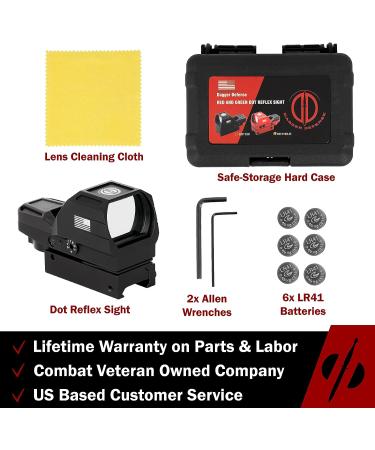 Veteran Owned DD119X Battle Flag Red Dot Reflex Sight Scope - Black - Buy Online on SooperMarket.com