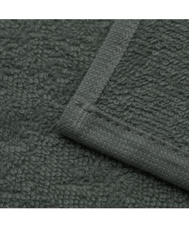 Zollner 10 Set Seif Towels 30x30 cm | Soft Super Absorbent Dark Gray Washcloths | Hotel Quality Cotton | Washable up to 60 C - Buy Online on SooperMarket.com