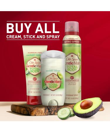 Old Spice Whole Body Deodorant for Men Total Body Deodorant Cucumber + Avocado Aluminum Free Deodorant Spray for 24/7 Freshness // Dermatologist Tested Whole Body Deodorant 3.5 oz - Buy Online on SooperMarket.com