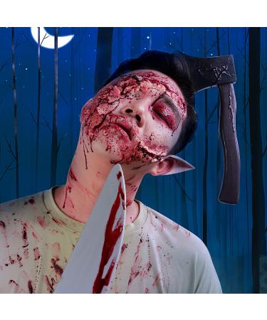 DELANCI SFX Makeup Kit - Professional Halloween Special Effects Supplies with Scar Wax, Coagulated Blood, Brushes, Paint, Sponges, Spatula - 14pcs - Buy Online on SooperMarket.com