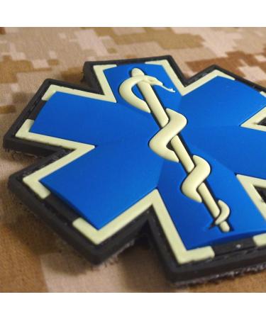 Glow-in-the-Dark EMS EMT Medic Paramedic Morale Patch | Tactical PVC 3D Fastener - Buy Online on SooperMarket.com