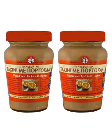 Haitoglou Macedonian Tahini Greek Sesame Paste with Orange 700gr in a jar