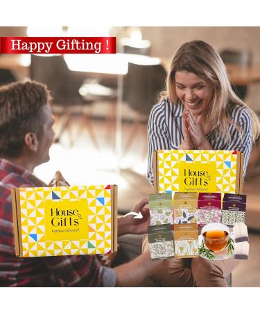Herbal Tea Gift Set Hamper | 60 Individually Wrapped Bags | 6 Flavours inc. Rosehip & Hibiscus, Peppermint, Green Tea | Tea Lover's Gift - Buy Online on SooperMarket.com