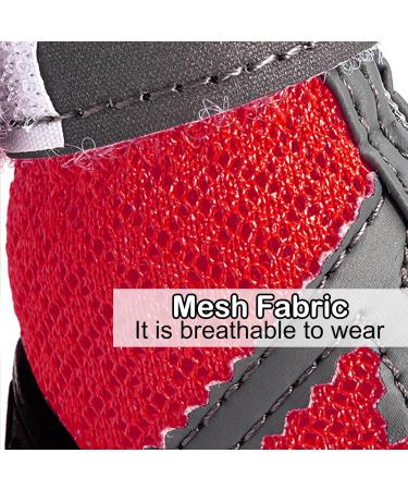 Zweitea Breathable Dog Shoes for Small Dogs - Slip-Resistant Reflective Boots with Robust Sole for Chihuahua - Red 5# (1.89x2.09) - Buy Online on SooperMarket.com