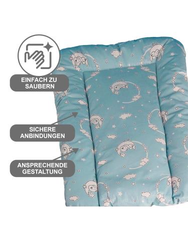 Babynness Waterproof Wrapping - High Quality Wipeable & Easy to Clean - Diaper Documents Organizer in Moon & Star Blue - 50x70 cm - Buy Online on SooperMarket.com