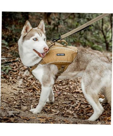 OneTigris CAMELUS Dog Backpack - Tear-Proof Camping & Hiking Pack for M/L Size Dogs in Coyote Brown - Buy Online on SooperMarket.com