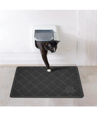 Niubya Premium Cat Litter Mat - Non-slip Waterproof Backing, Soft on Paws, Easy to Clean - Small 23x14 Black - Buy Online on SooperMarket.com