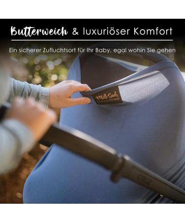 MILK SNOB Original 5-in-1 Luxe Multifunctional Baby Carrier | Ocean Blue | Breastfeeding Cover Stroller Sun Protection & On-the-Go Convenience - Buy Online on SooperMarket.com