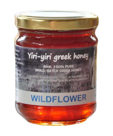 RAW Greek Honey 100% Pure - Wildflower Blossom 260g - from The Rural Meadows of Ilia in The Peleponnese.