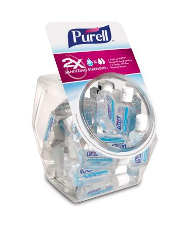 Purell Advanced Hand Sanitizer Refreshing Gel, Clean Scent, 1 Fl Oz Travel Size Flip-Cap Bottle with Display Bowl (Pack of 36)  3901-36-BWL