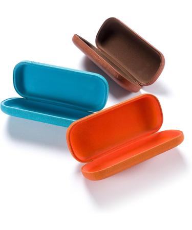 FEFI Hardcase Glasses Case - Nature Embossed Flower Design in Brown | Durable & Stylish Eyewear Protection - Buy Online on SooperMarket.com