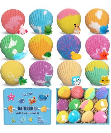 Shell Kids Bath Bombs Gift Set with Surprise Toys - Handmade Bubble Bath Fizzes for Children - Perfect for Birthday, Christmas & Party Favor - Buy Online on SooperMarket.com