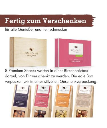 Wellnuss Ladiesnight Premium Gift Set for Women | Vegan Nut Snacks in Birch Wood Box | Perfect Gift Idea for Girlfriend Mother & Sister - Buy Online on SooperMarket.com