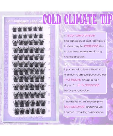 Self Adhesive Lash Clusters - Natural Eyelashes Extension No Glue Needed DIY Wispy Lashes CD Curl 10-16MM 72Pcs by Zegaine - Shop Now - Buy Online on SooperMarket.com