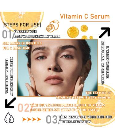 Fusang 2PCS Vitamin C Face Serum Vitamin C Serum Moisturizing Serum Vitamin C Serum for Face 30ML - Buy Online on SooperMarket.com