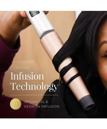 Remington Shine Therapy Tapered Curling Wand - Argan Oil & Keratin Infused | White - Buy Online on SooperMarket.com