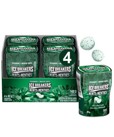 ICE BREAKERS Spearmint Mint Candy Candy Bulk Box 82g (Pack of 4)