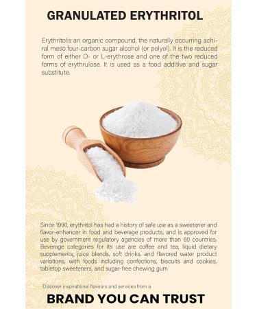 Granulated Erythritol (200g/7.05oz) | 100% Natural Sugar Replacement | Ideal for Keto | Baking, Meringues, Ice Cream - Buy Online on SooperMarket.com