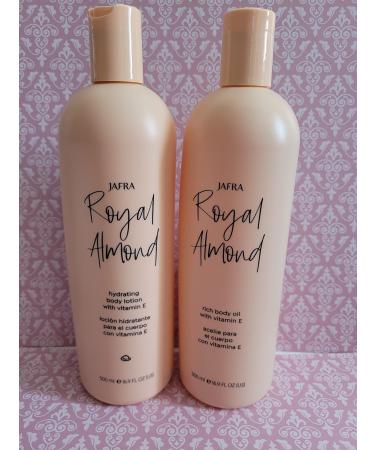 JAFRA Royal Almond Body Oil and Body Lotion Big Size16.9oz Each