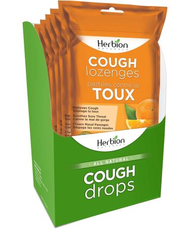 Herbion Naturals Cough Lozenges Orange Flavor | Cough Suppressant | Sore Throat Relief | Pack of 5 125 Counts - Buy Online on SooperMarket.com