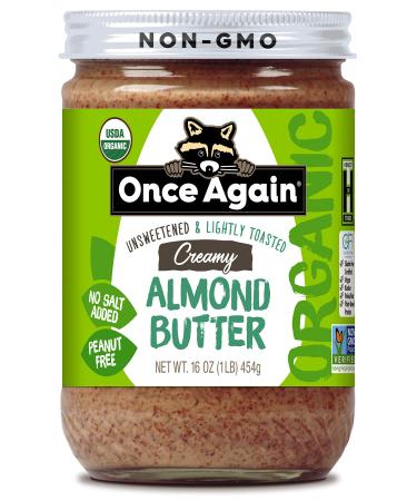 Once Again Organic Lightly Toasted Creamy Almond Butter 16 Oz