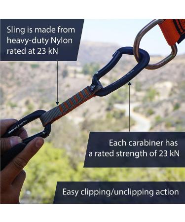 Fusion Climb 6-Pack Quickdraw Set - 11cm with Contigua Straight Gate Carabiner - Orange/Orange - Buy Online on SooperMarket.com